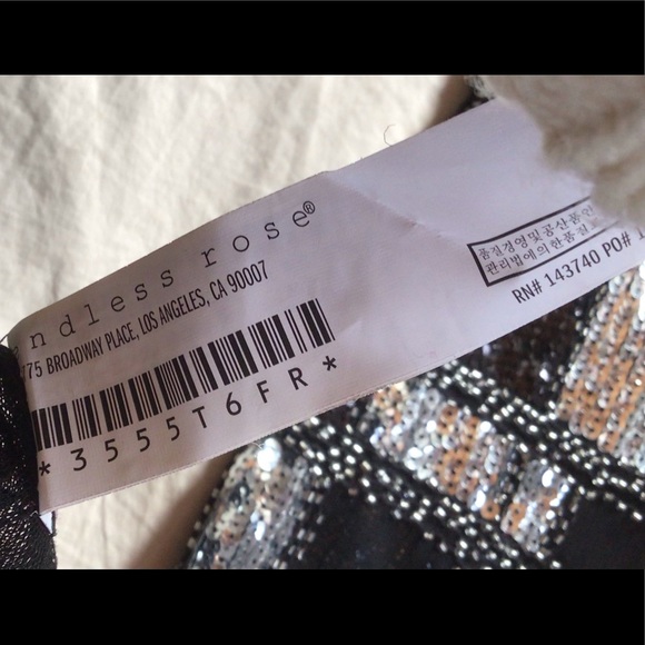 Endless Rose Sequin Zip Back Top, Size Small - Picture 8 of 8